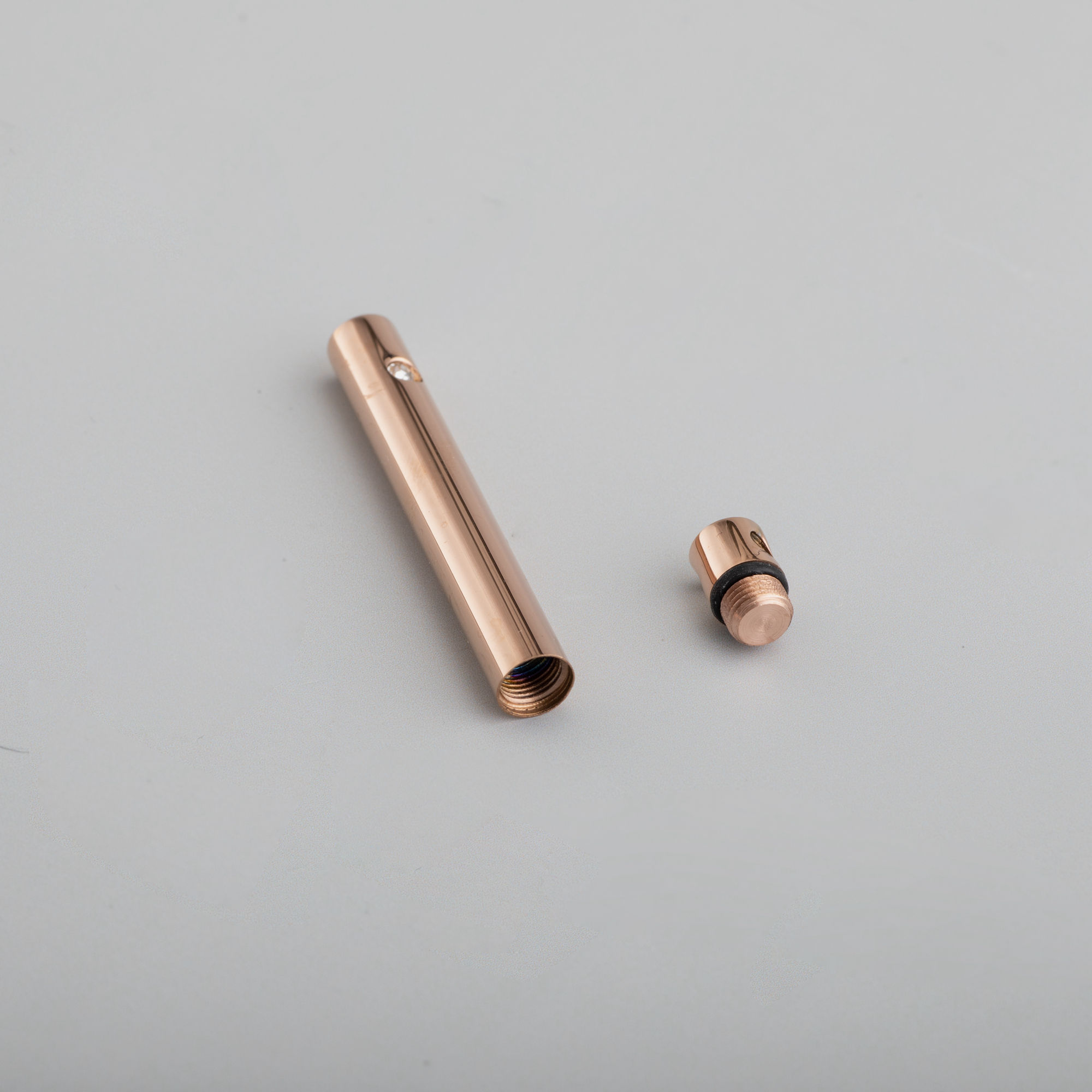 1Pcs 5x45MM Stainless Steel Rose Gold Silver Plated Perfume Container Vial Wish DIY Pendant Charm 1800512 - Click Image to Close